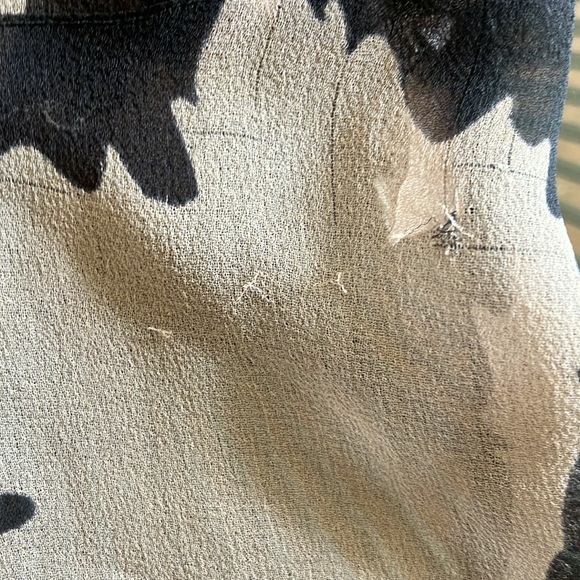 Vintage 20s leaf pattern sheer midi dress size small - Picture 11 of 16